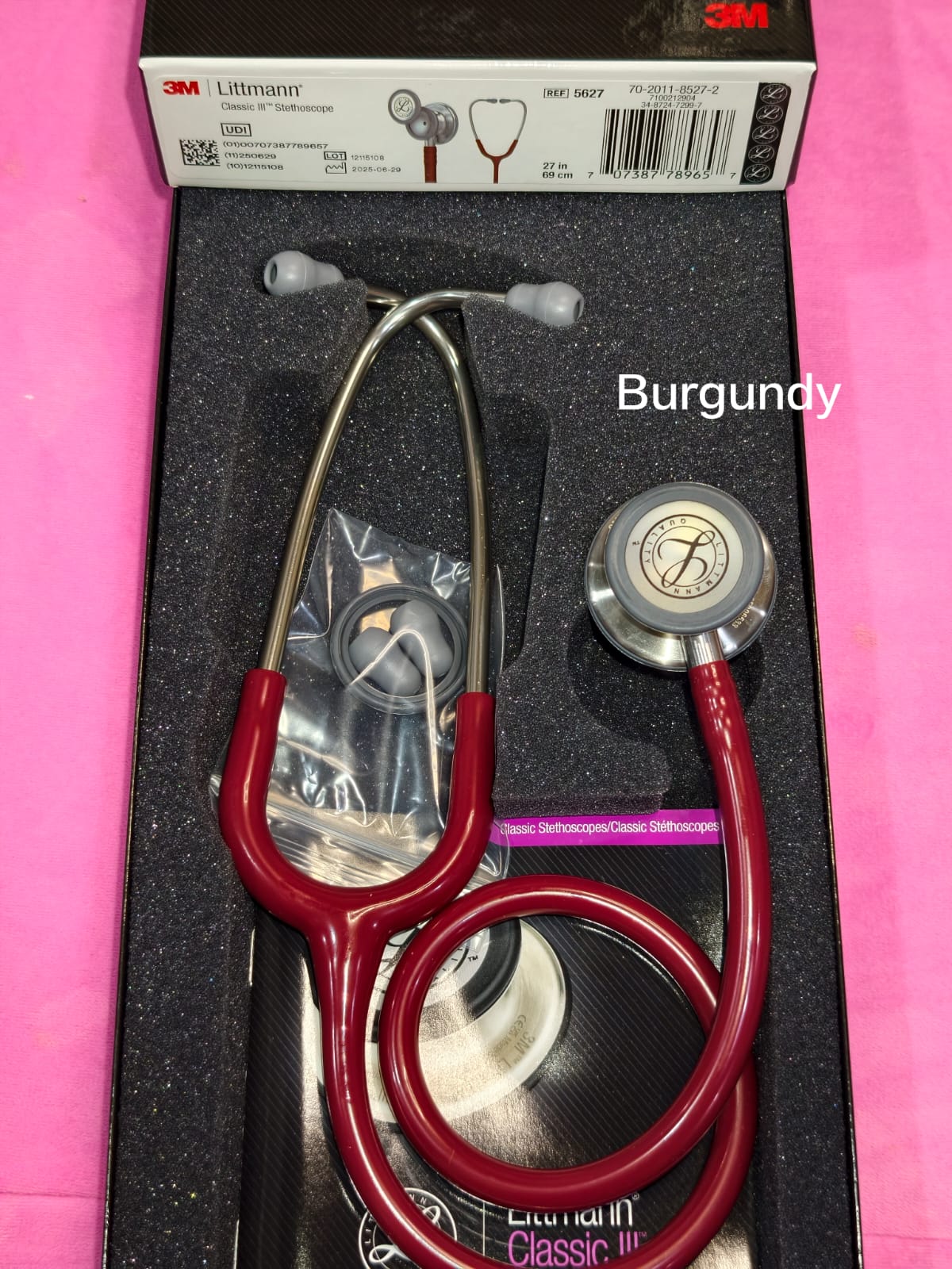 3M Littmann Classic III — Burgundy